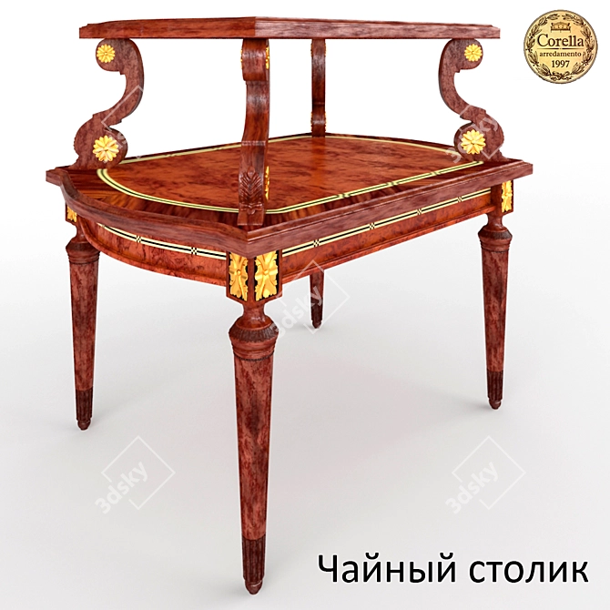 Modern Tea Table - Stylish and Functional 3D model image 1