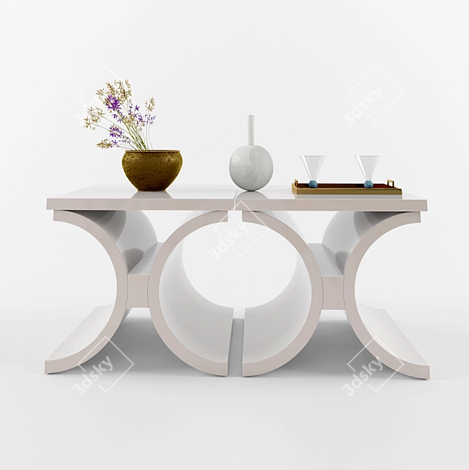 Elegant Table Decor - Centerpiece 3D model image 1