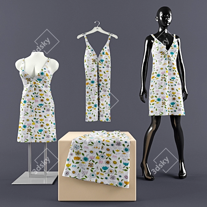 Elegant Sarafan - Perfect for Mannequins and Any Surface 3D model image 1