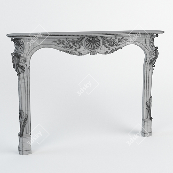 Elegant Chelini Fireplace 3D model image 2