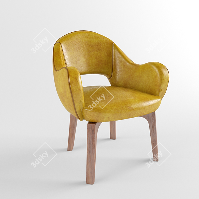 Elegant HORECA Armchair 3D model image 1