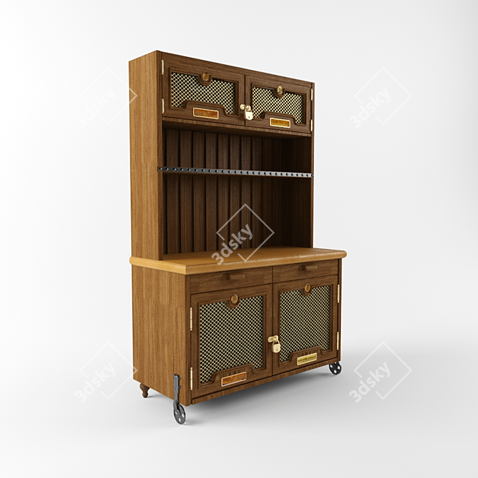 Restaurant Waiter Station 3D model image 1