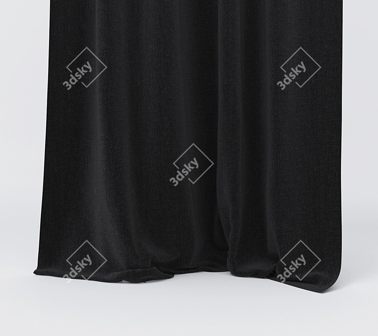 Elegant Window Curtain 3D model image 2