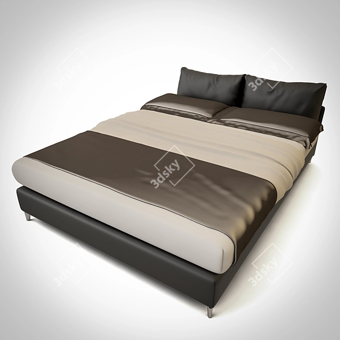 1600*2000 King-Size Bed 3D model image 1