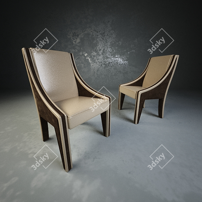 Elegant Turi Orion Chair 3D model image 1