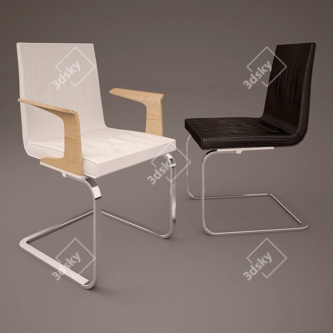 Rolf Benz 620 Chair - Sleek and Stylish 3D model image 1