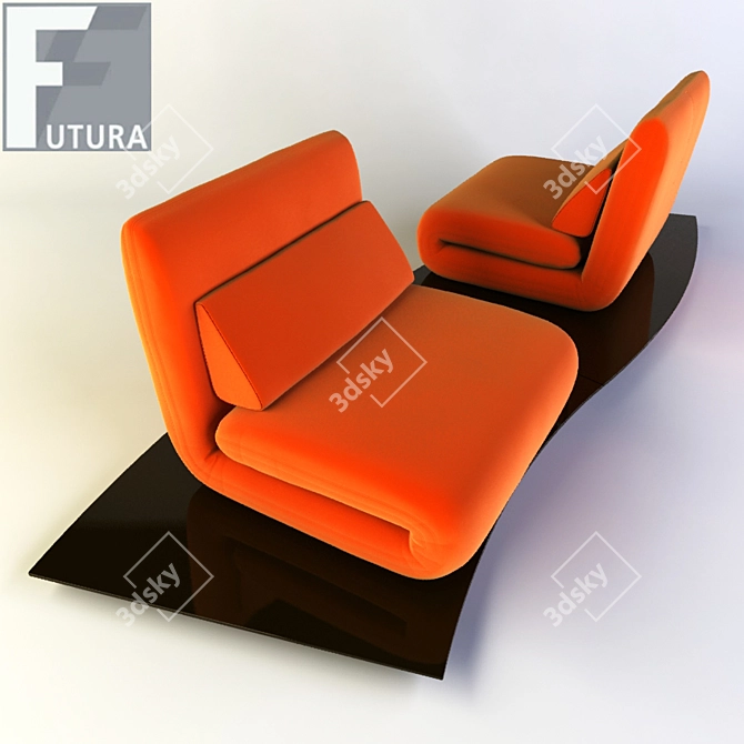 Futura Le Vele: Multi-Position Recliner with Reversible Cushions 3D model image 1