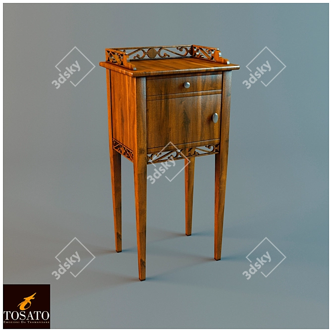 Italian Telephone Pedestal "Tosato 3D model image 1