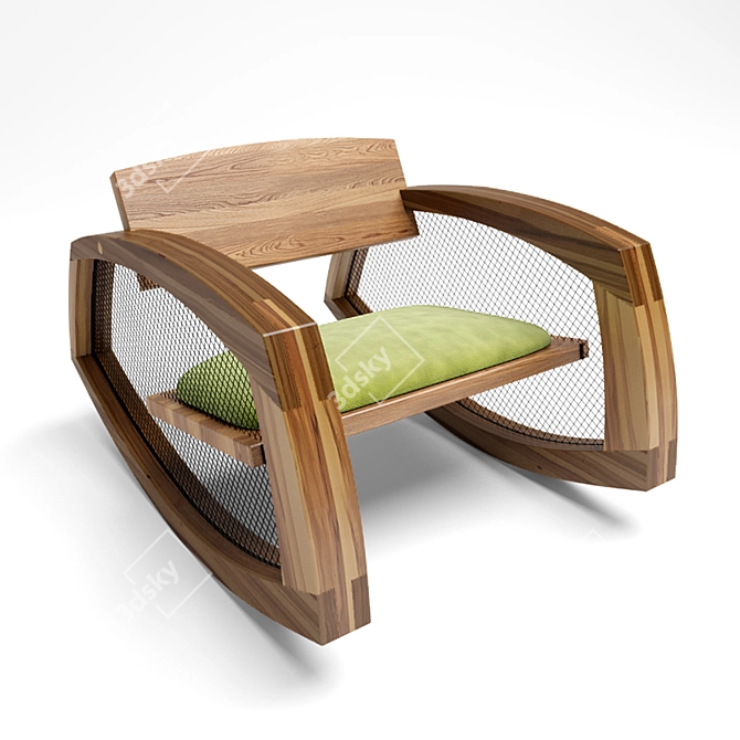 Canadian Designer Rocking Chair 3D model image 1