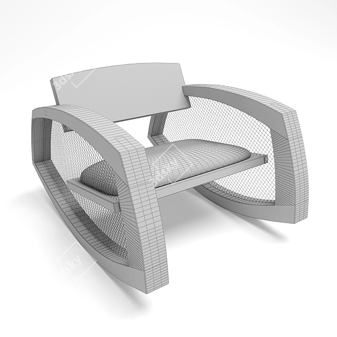 Canadian Designer Rocking Chair 3D model image 3