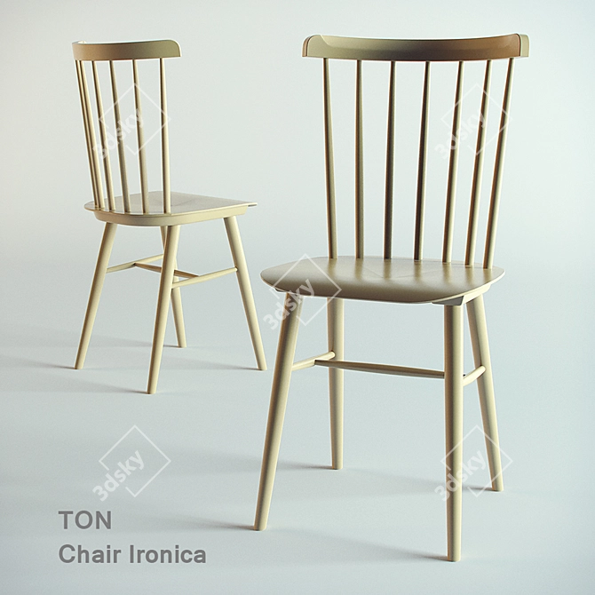 Vintage Ironica Chair 3D model image 1