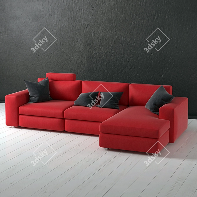 ComfortMax Sectional Sofa 3D model image 1