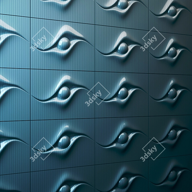 Title: Elegant Eye Wall Panel 3D model image 1