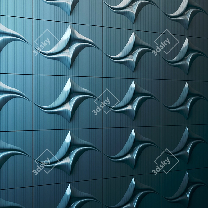 PlasMetal Lips Wall Art 3D model image 1