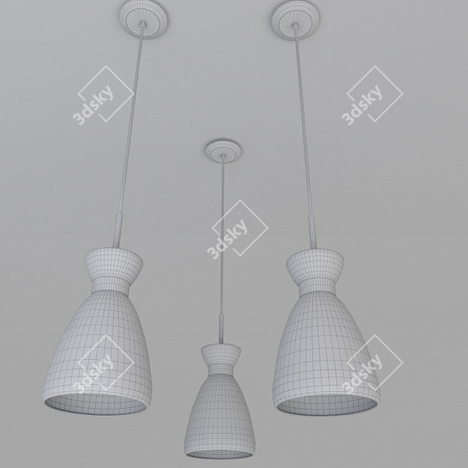 Retro-Inspired Pendant Lamp by Faro 3D model image 3