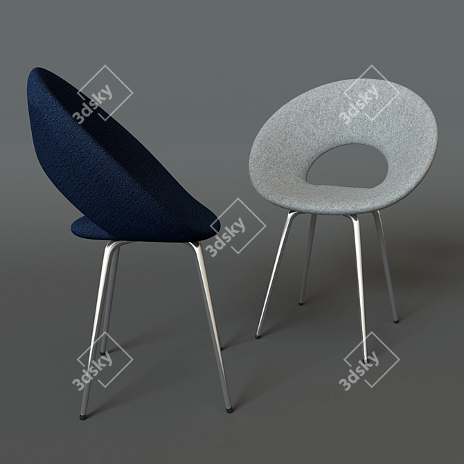 Elegant Ring Chair - Perfect Blend of Style and Comfort 3D model image 1