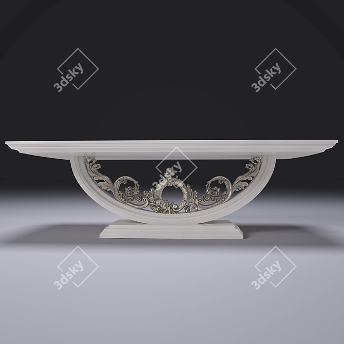 Elegant Belloni Aura Dining Table 3D model image 2