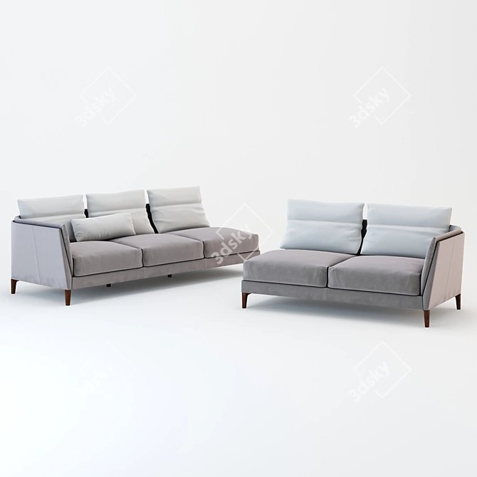 Elegant Bretagne Sofa Bed 3D model image 1