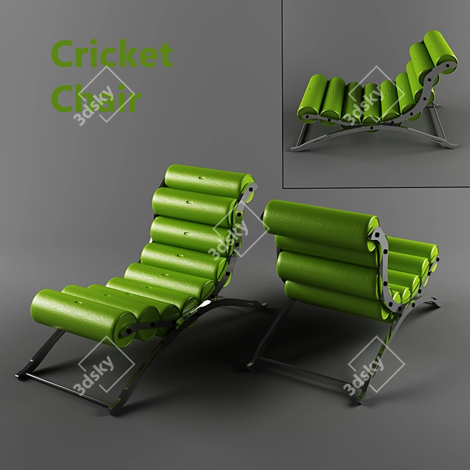 Ergonomic Foldable Cricket Chair 3D model image 1