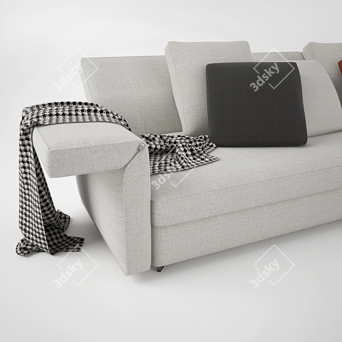 Sophisticated Comfort: Minotti Collar Sofa 3D model image 3