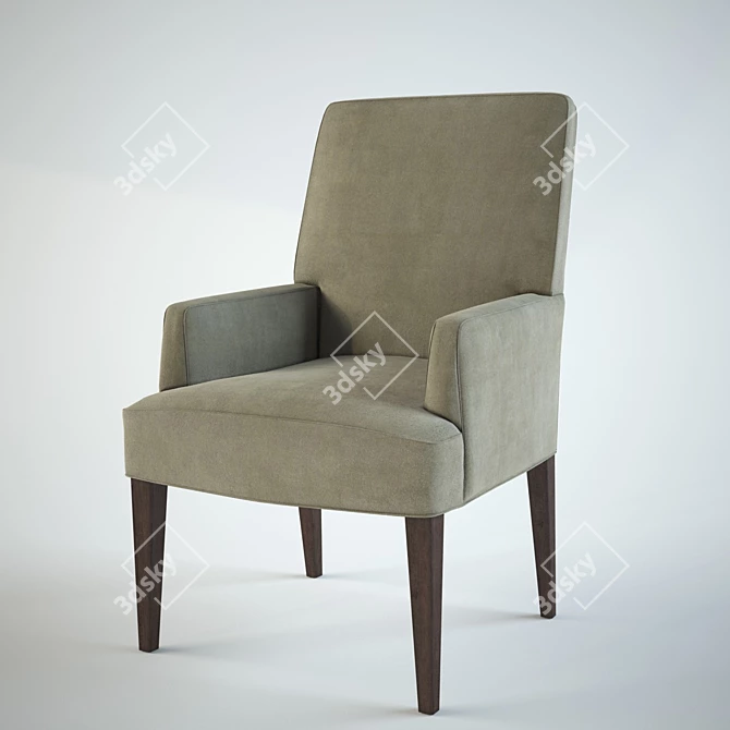 Elegant Astor Dining Armchair 3D model image 1