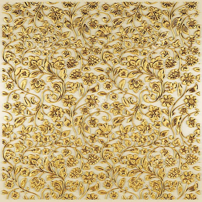  Ornate Stucco Pattern 3D model image 1