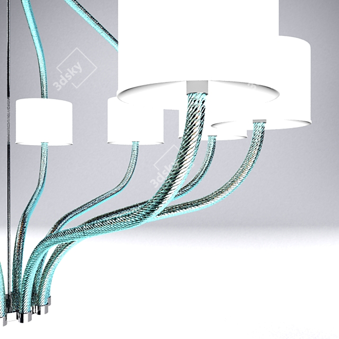 Medieval Spiral Chandelier 3D model image 2