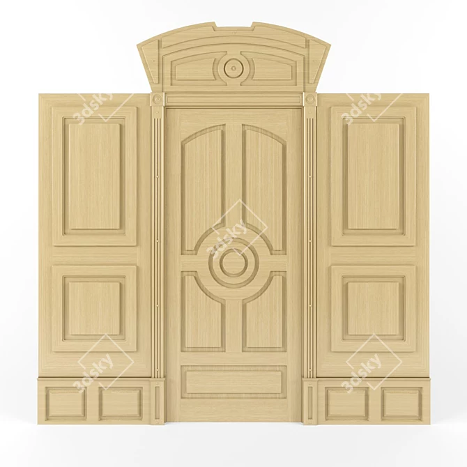 Custom-made Classic Style Door 3D model image 1