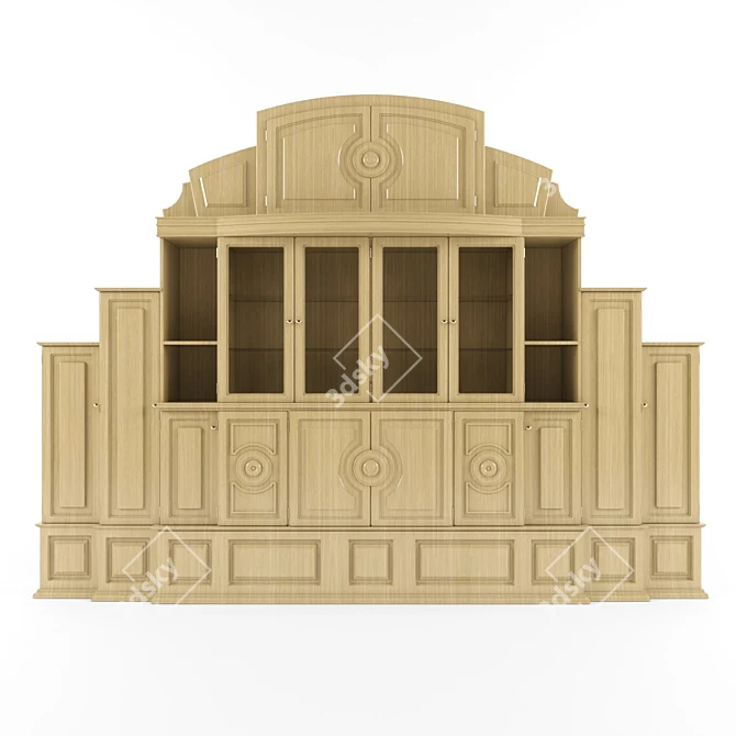 Custom Classic Style Wall Unit 3D model image 1