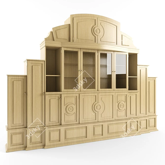 Custom Classic Style Wall Unit 3D model image 2