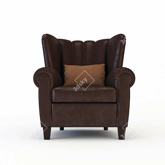 Sleek & Stylish SAVINA Chair 3D model image 2