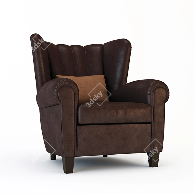 Sleek & Stylish SAVINA Chair 3D model image 3