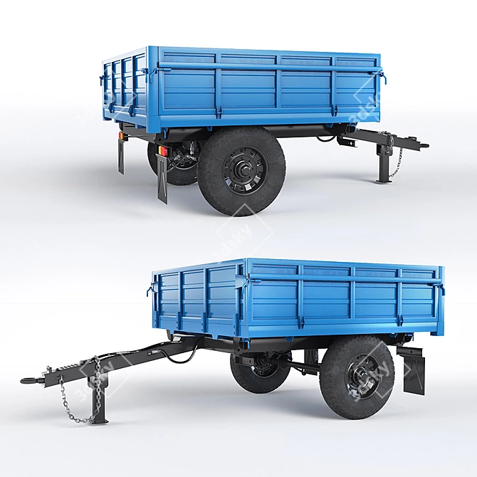 Semi-Trailer Tractor: 1PTS Uniaxial 3D model image 1