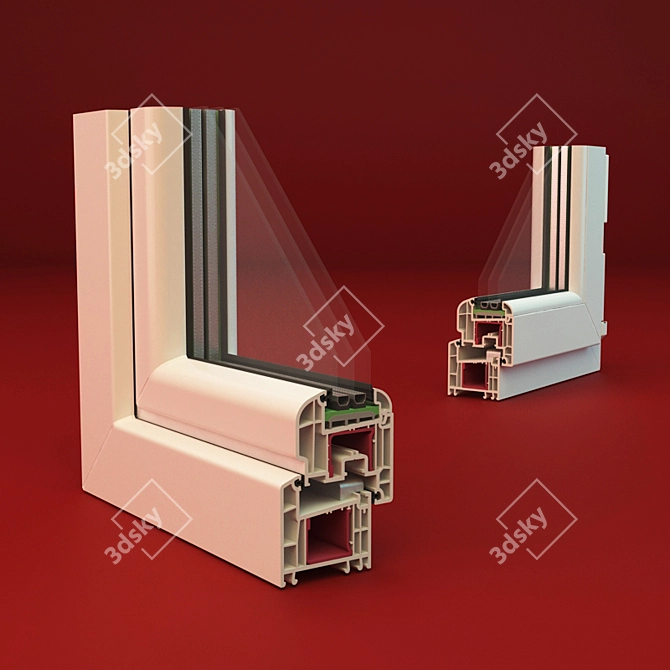 REHAU BRILLANT-Design: Window Showcase Model 3D model image 1