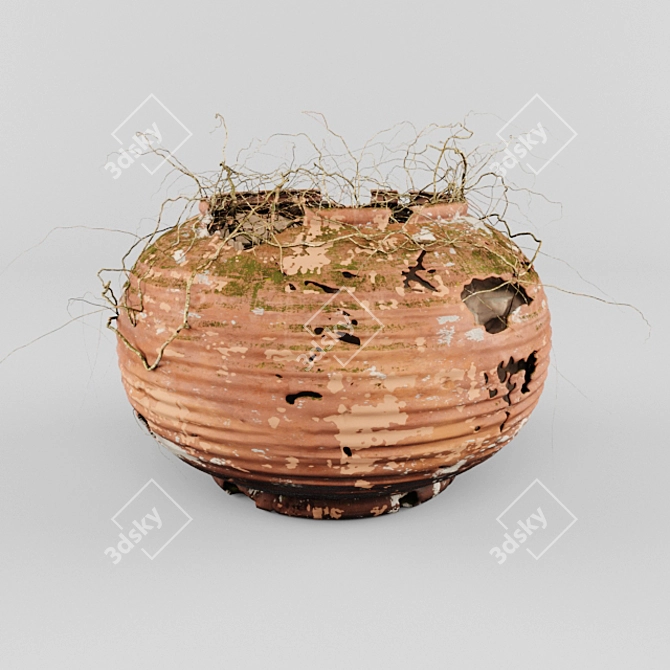 Antique Cooking Pot 3D model image 1