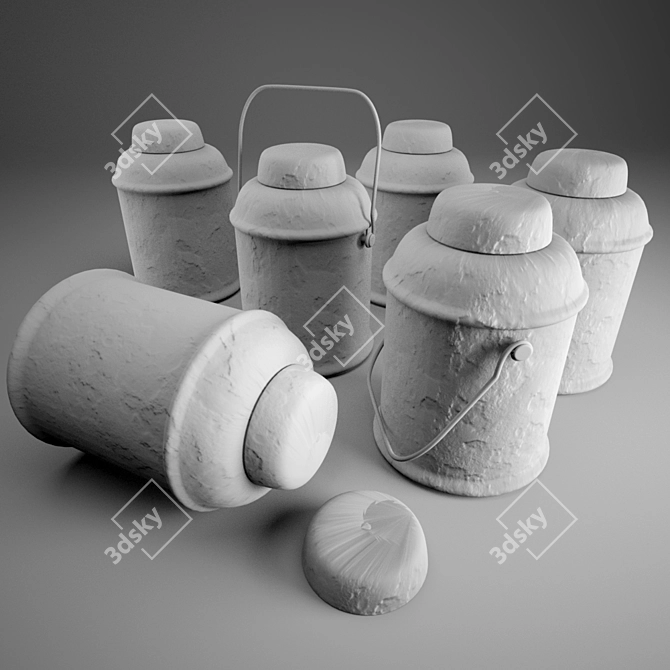 Stylish Glass Jars for Storage 3D model image 2