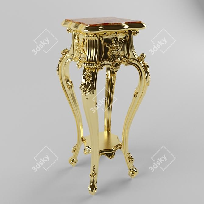 Classic Flower Table | 900x390x390 3D model image 1