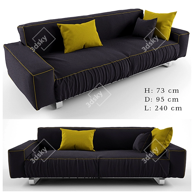 Modern Comfort: Fikko Sofa 3D model image 1