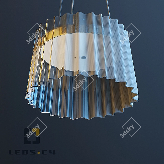 Sleek LED Pendant Light 3D model image 3