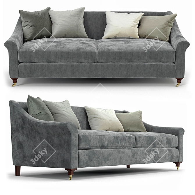 Elegant Brindley Harrogate Sofa 3D model image 2