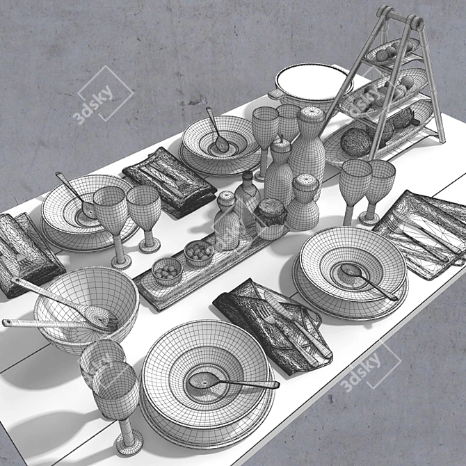 Elegant Villeroy&Boch Tableware 3D model image 3