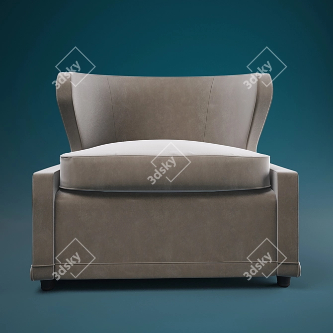Stylish Clair Swivel Chair 3D model image 2