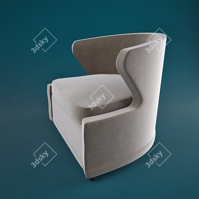 Stylish Clair Swivel Chair 3D model image 3