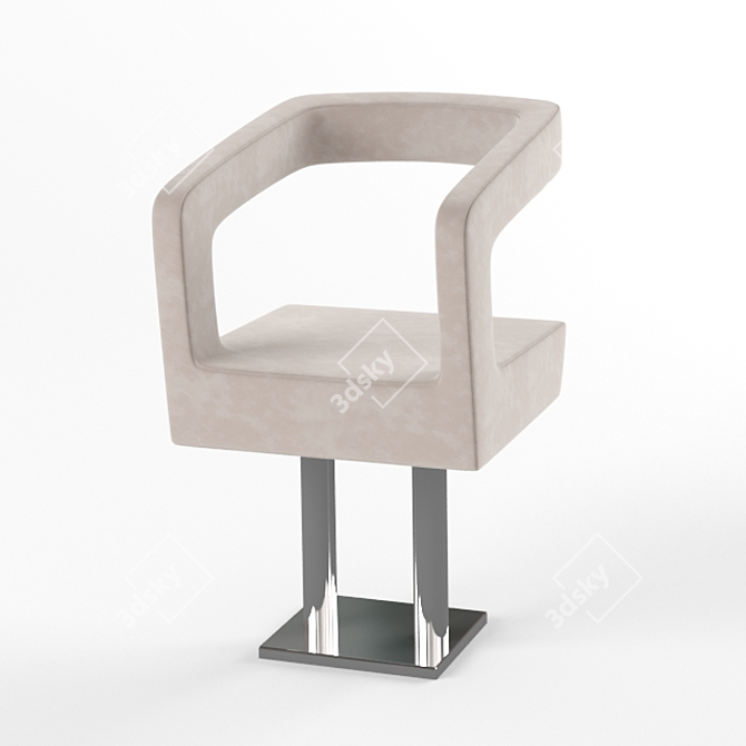 Sleek Modern Chair 3D model image 1