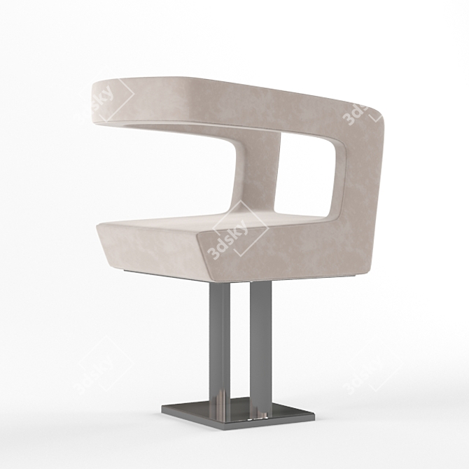 Sleek Modern Chair 3D model image 2