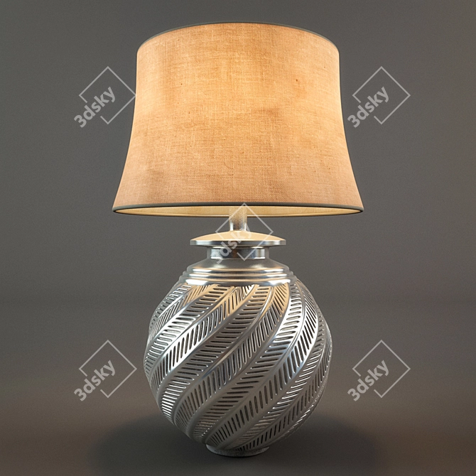 Elegant Nadia Hashed Table Lamp 3D model image 1