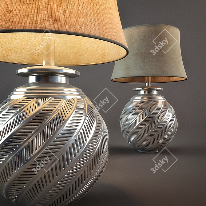 Elegant Nadia Hashed Table Lamp 3D model image 2