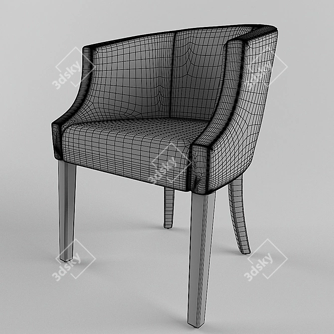 Comfortable Soft Armchair 3D model image 3