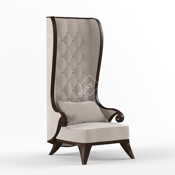 Vintage Capitone Chaise Lounge 3D model image 1