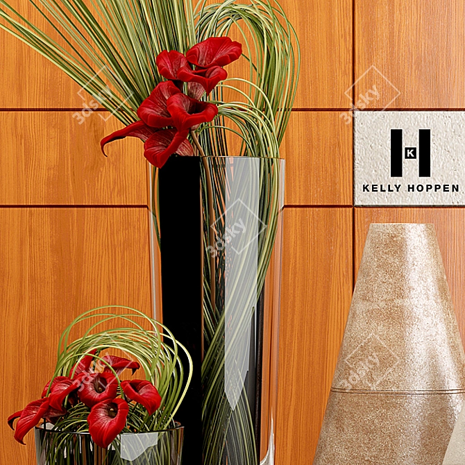 Title: Elegant Flora: Kelly Hoppen's Botanical Treasures 3D model image 2